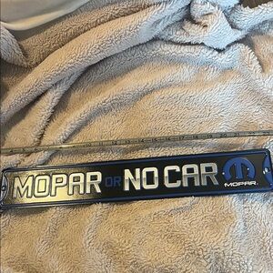 Mopar Black Metal Sign for Home Office Decor